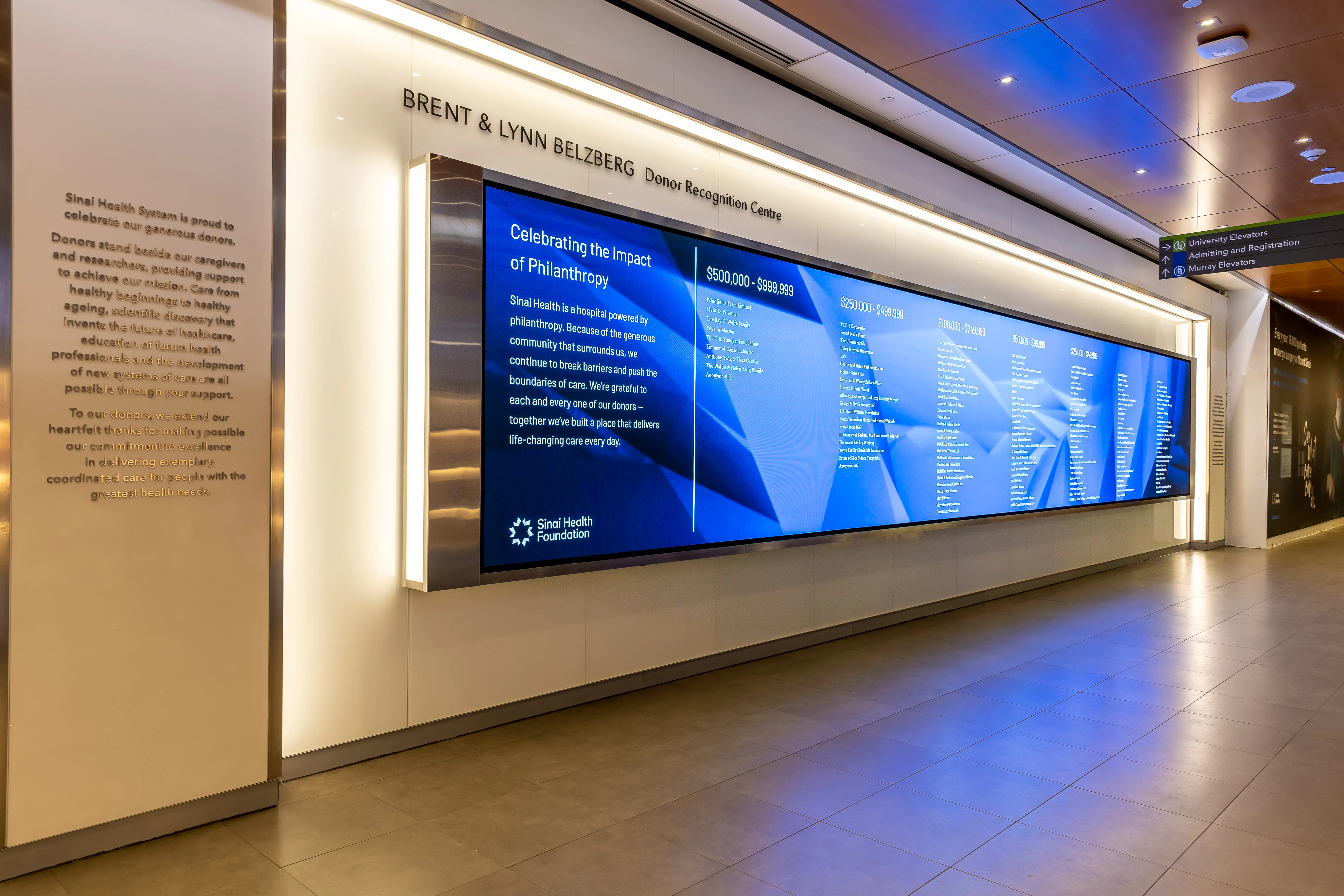 Head-on view of the full Belzberg Donor Recognition Centre